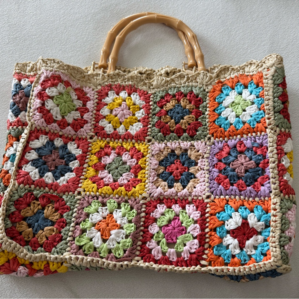 Vici Multicolor Crochet Tote Bag